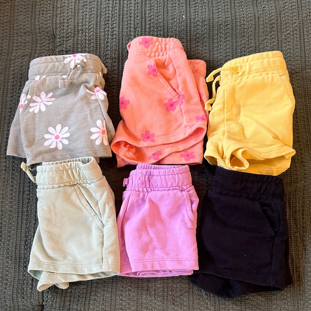 Cat & Jack Baby Shorts 6 pairs, 18m
